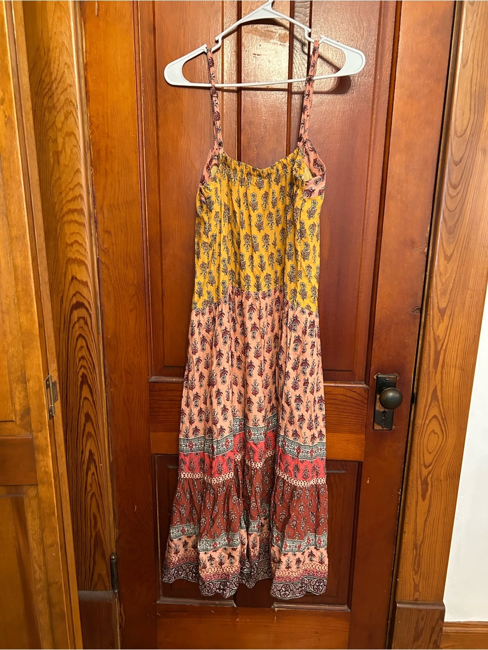 Knox Rose Yellow & Pink Patterned Midi Sundress - Picture 2 of 4